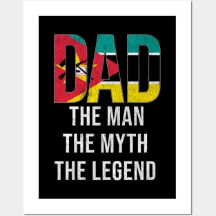 Mozambican Dad The Man The Myth The Legend - Gift for Mozambican Dad With Roots From Mozambican Posters and Art